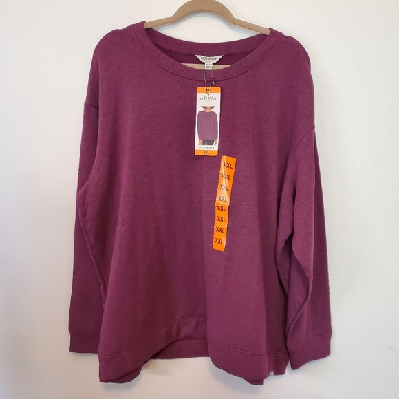 NWT Orvis purple cozy pullover XXL - Picture 1 of 5